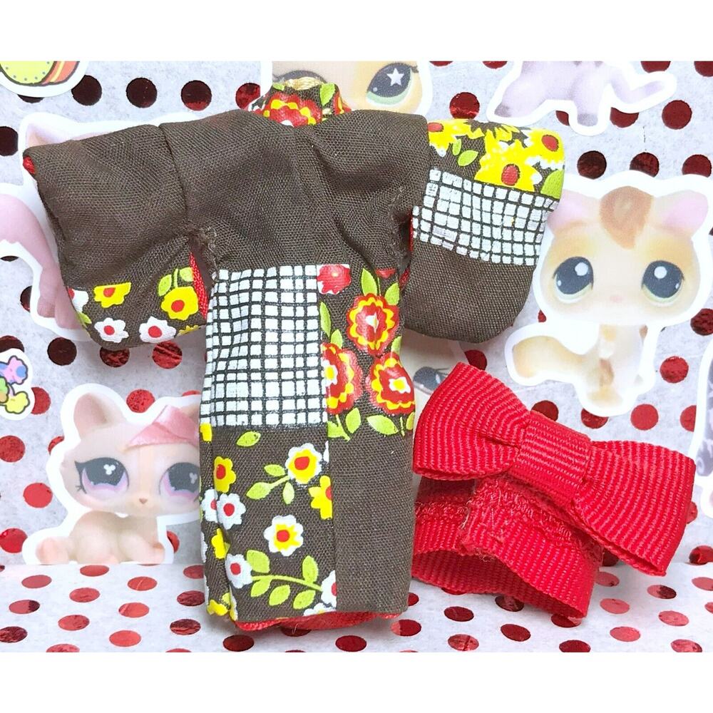 Petite Blythe Spring Chocolat Original Stock Outfit Kimono Purse for 4" Doll - Picture 5 of 5